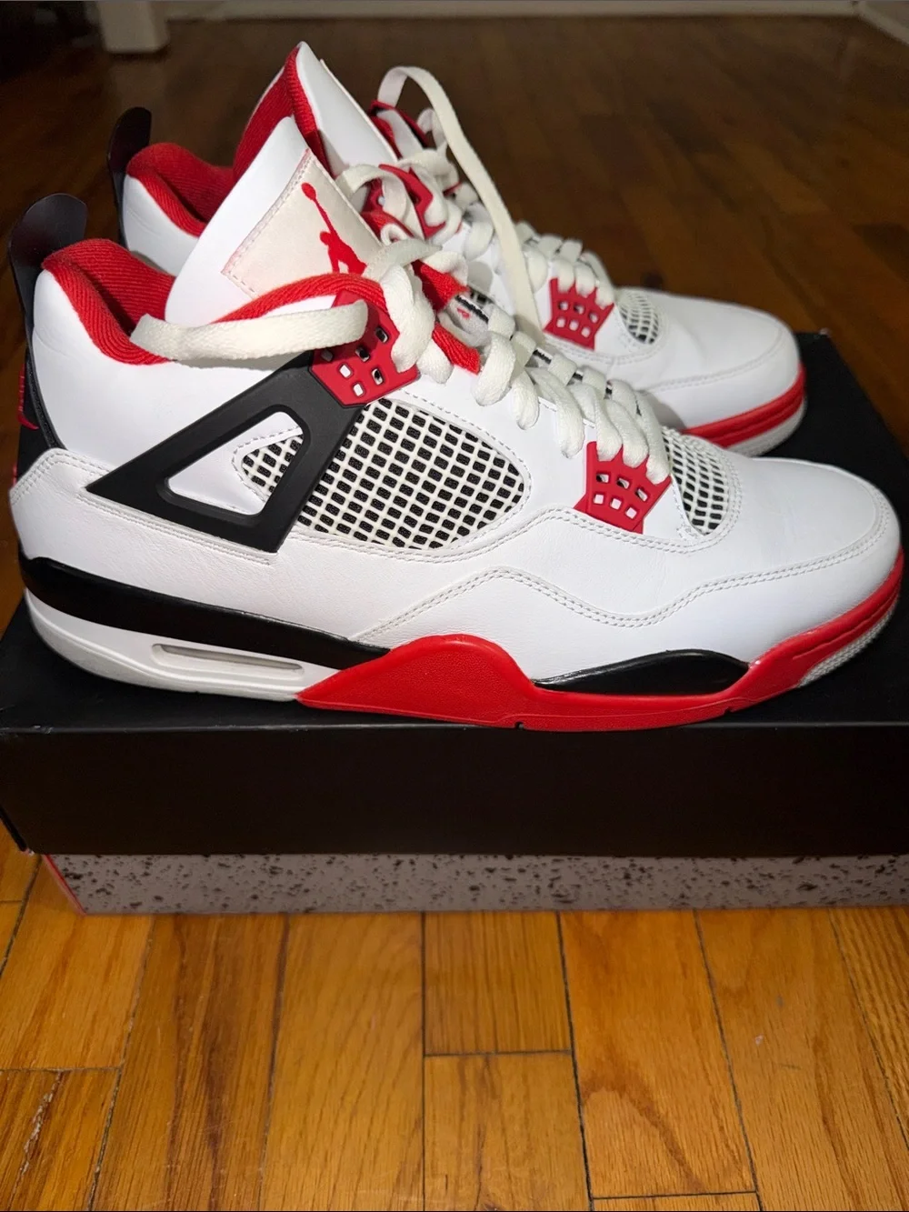 Jordan Retro Low-Top Sneakers in White and Red